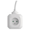 EMOS SK s.r.o. Predlžovací kábel - kocka 1,9 m / 4 zásuvky / biely / PVC / s USB / 1 mm2 - P04119U