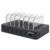 Manhattan USB nabíjacia stanica, 6-portová USB nabíjacia stanica, USB-A, čierna