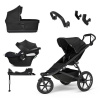 THULE Kočík športový Urban Glide 3 Black + vanička + autosedačka + báza CBX by CYBEX