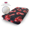 DRYBED Premium Vet Bed Muchotrávky antracitový + červený 150 x 100 cm
