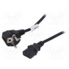 Kabel CEE 7/7 (E/F) úhlová vidlice,IEC C13 zásuvka PVC 1,5m