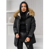 Čierna dámska zimná bunda parka s kapucňou 2v1 Bolf 16M9199A1