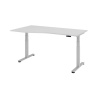 Výškovo nastaviteľný písací stôl, elektrický, pamäťový spínač, T-noha, 1800 x 1000/800 mm, sivý/stri