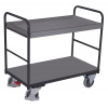 Variofit Policový vozík, 2 police s ohranením, Variofit, ložná plocha 120 x 80 cm, do 250 kg, modrá/antracit Farba: antracit RAL7016