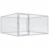vidaXL Vonkajšia voliéra pre psy pozinkovaná oceľ 200 x 200 x 100 cm