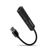 AXAGON HMA-GL3A, USB 3.2 Gen 1 hub, porty 3x USB-A + Gigabit Ethernet, kovový, kabel USB-A 20cm Axagon