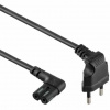 GEMBIRD Kábel napájací sieťový 230V 90 Flexo čierny 1m PC-184L