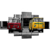 Nástenné hodiny 200 x 100 mestských automobilov Retro obrázok (Nástenné hodiny 200 x 100 mestských automobilov Retro obrázok)