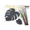 Podložka na stôl - Nepravidelná plsná podložka 63 x 70 cm (Monster Leaf-Felt Felt 700 mm šedá melange)
