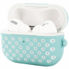 AppleKing silikónový ochranný obal pre AirPods Pro - modro-biely - možnosť vrátiť tovar ZADARMO do 30tich dní