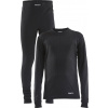 Dětský set termoprádla CRAFT CORE Dry Baselayer - černá Velikost: 134