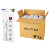 Blow 98-538# Predlžovací kábel pr-570wsp 5-zásuviek s uzemnením + vypínač 3m biely 3x1,5mm balenie