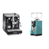 La Pavoni Cellini Classic, black + Eureka Mignon Specialita, CR tiffany blue