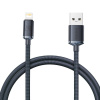 Baseus CAJY000001 Crystal Shine Series USB – Lightning dátový kábel 20 W, 1,2 m, čierny - Baseus KP25163 Data USB na Lightning 20W, 1,2m, černý
