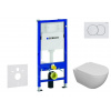 Geberit SET Duofix+závesné WC Oudee so sedátkom SC,tlačítko DELTA 01 Alpská Biela SANI11CA3102