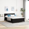 Box Spring Postel s Matrací Černá 160x200 cm Samet Černá 3339118