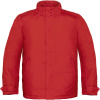 B&C Bunda parka B&C Real + /men, zimní, pánská COT01097037105-deep red 2XL Červená deep