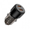 Tech-Protect CC03 autonabíjačka 2x USB-C 100W PD, čierna
