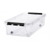 Úložný box, plastový, 31 l, čierne úchytky a kolieska, SMARTSTORE 