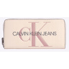 Peňaženka - Calvin Klein Jeans Peňaženka Ekologická kožená béžová, ružová tvarovaná mono z/a - ženský produkt (Calvin Klein Veľká dámska peňaženka s pôvodným logom)