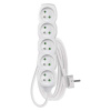 EMOS SK s.r.o. Predlžovací kábel 2 m / 5 zásuviek / biely / PVC / 1 mm2 - P0512
