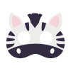 Party Plstená maska zebra, 1 ks