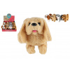 Teddies Pes chodiaci štekajúci plyš/plast 18cm na batérie 4 druhy