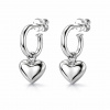 Stříbrné náušnice kruhy se srdíčkem Samson