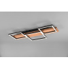 Trio 622910332 LED prisadené stropné svietidlo Harper 1x30W | 4000lm | 3000K - stmievateľné, Switch Dimmer, čierna, drevo