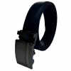 Opasok - 4youfashion Black belt - Pánsky výrobok (Čierny kožený pás na nohavice.)