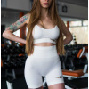 Muscle Aggressive - Dámske Krátke Fitness Legíny Gold Muscle Aggressive S