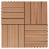 Terasové dlaždice, 11 ks, WPC, 30 x 30 cm, 1 m²