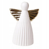 Figurín biely a zlatý keramický anjel (Figurín biely a zlatý keramický anjel)