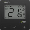 ENGO Controls E40-BATB - Programovateľný, internetový, povrchový regulátor teploty ZigBee/868MHz, napájaný batériou, čierny