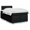 Box spring postel s matrací černá 120x190 cm textil Černý 3288136