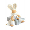 Doudou Darčeková sada - plyšový zajačik s dekou 31 cm béžová