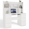 Písací stôl TopEshop SET KUBA 130 x 51 x 146 cm biely
