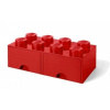 LEGO® úložný box so šuplíkmi 250x500x180mm červený