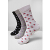 Recycled Yarn Flower Socks 3-Pack 39-42