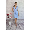 Bledomodré krátke šaty Veľkosť: S-36