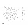 SUPERSPROX Reťazové koliečko SUPERSPROX CST-569:17 17T, 520