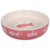 MAGIC CAT keramická miska s potlačou rýb ružová 13 cm 0,26 l