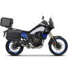 Kompletná sada čiernych hliníkových kufrov SHAD TERRA BLACK, 48L topcase 36L/47L bočné kufre, vrátane montážnej sady a platne SHAD YAMAHA Tenere 700 XTZ690