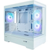 Zalman P30 White / miniT / 3x120mm fan ARGB / USB 3.0 / USB-C / temperované sklo / bílý