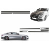 KITT Set Sticker Side Decals & Upper Bonnet Roof Tailgate Dark Grey suitable for MERCEDES C205 Coupe A205 Cabriolet (2014-up) A45 Design Edition 1