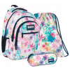 Školská taška - batoh BackUP kvety JAR 3 v 1 VYPR