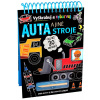 Auta a jiné stroje - Vyškrabuj a vybarvuj
