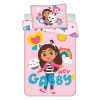Ružové bavlnené detské obliečky do postieľky 100x135 cm Gabby's Dollhouse – Jerry Fabrics