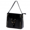 Dámska kožená kabelka Luka 25-047 čierna, taška cez rameno 25,5 x 21,5 x 12 cm