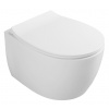 SENTIMENTI závesná WC misa, Rimless, 36x51cm, biela + SENTIMENTI WC sedátko SLIM